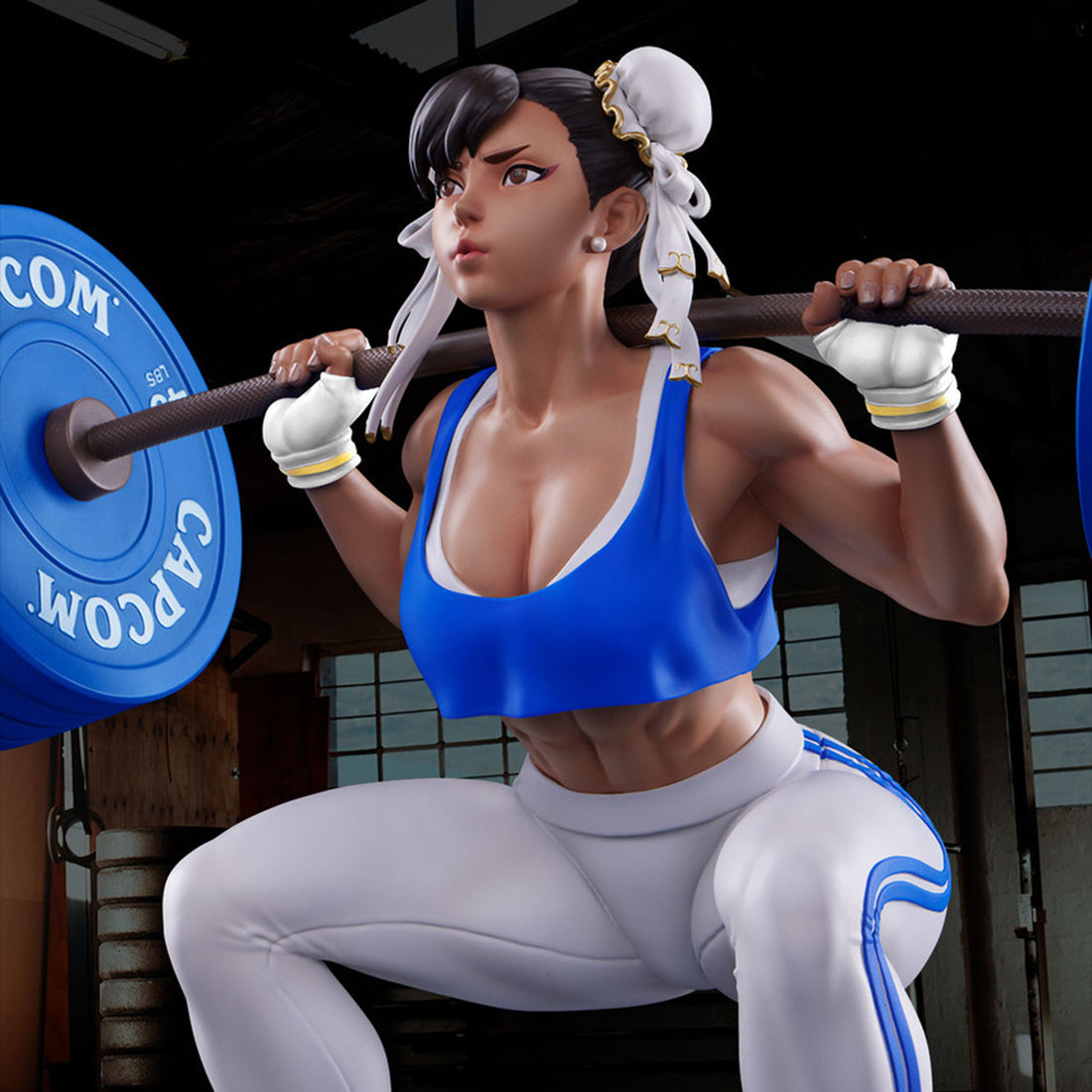 [LIMITED PO] Premium Collectibles Studio - Street Fighter - Chun-Li Classic Powerlifting (1/4 Statue) - Marvelous Toys