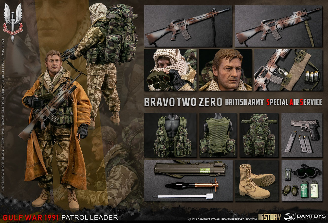 Damtoys - Elite Series 78098 - British Army Special Air Service (SAS) Patrol Leader "Bravo Two Zero" (1/6 Scale) - Marvelous Toys