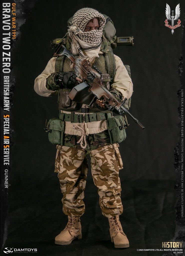 Damtoys - Elite Series 78099 - British Army Special Air Service (SAS) Gunner &quot;Bravo Two Zero&quot; - Marvelous Toys