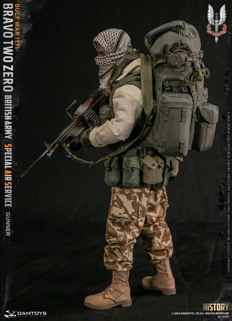 Damtoys - Elite Series 78099 - British Army Special Air Service (SAS) Gunner &quot;Bravo Two Zero&quot; - Marvelous Toys