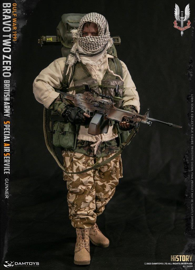 Damtoys - Elite Series 78099 - British Army Special Air Service (SAS) Gunner "Bravo Two Zero" - Marvelous Toys