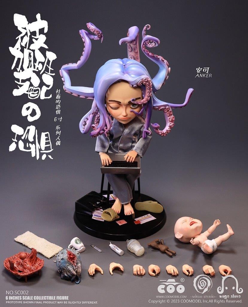 CooModel x Miego Studio - Wage Slave Series - The Terror of Being Ruled by Overtime Working: Anker (6-inch) - Marvelous Toys