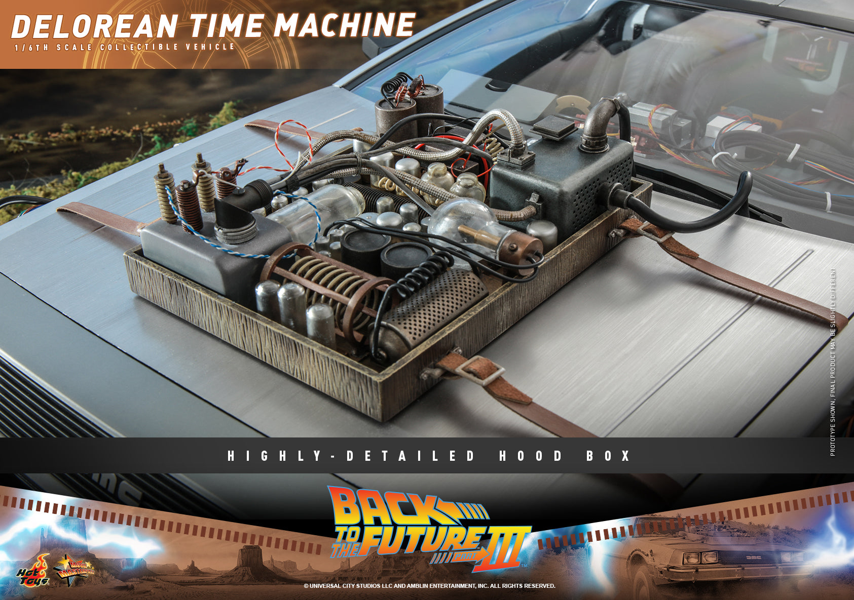 Hot Toys - MMS738 - Back to the Future III - DeLorean Time Machine - Marvelous Toys