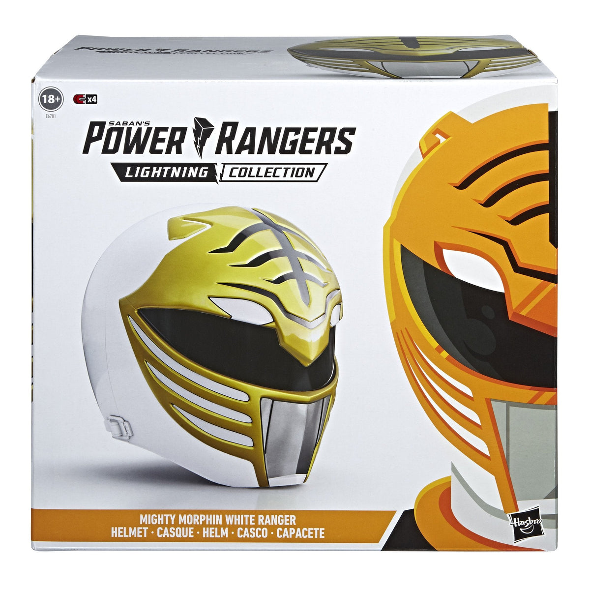 (IN STOCK) Hasbro - Power Rangers Lightning Collection - Mighty Morphin White Ranger Helmet (Reissue) - Marvelous Toys