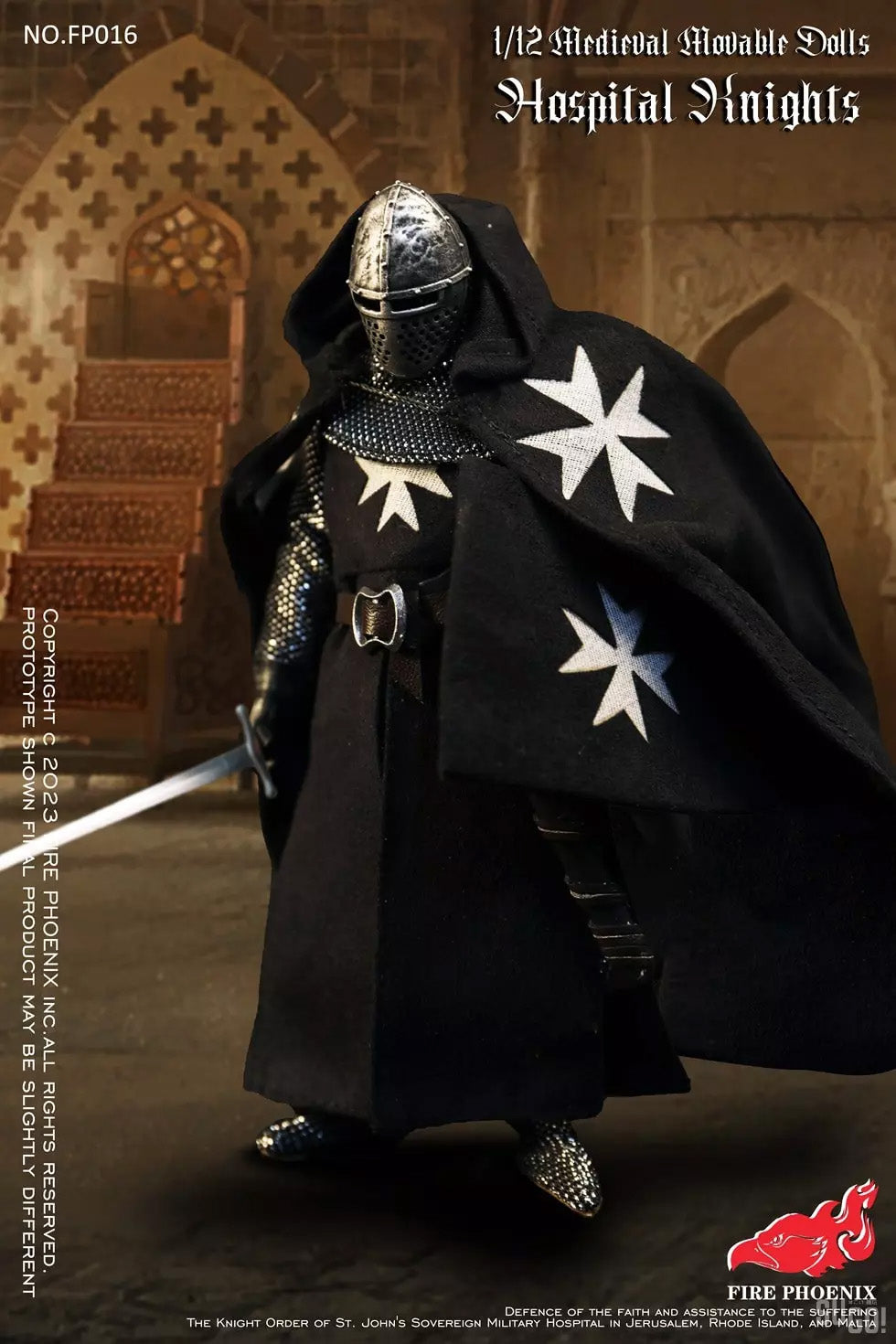 Fire Phoenix - FP019 - Teutonic Knight &amp; Hospital Knight (Set of 2) (1/12 Scale) - Marvelous Toys