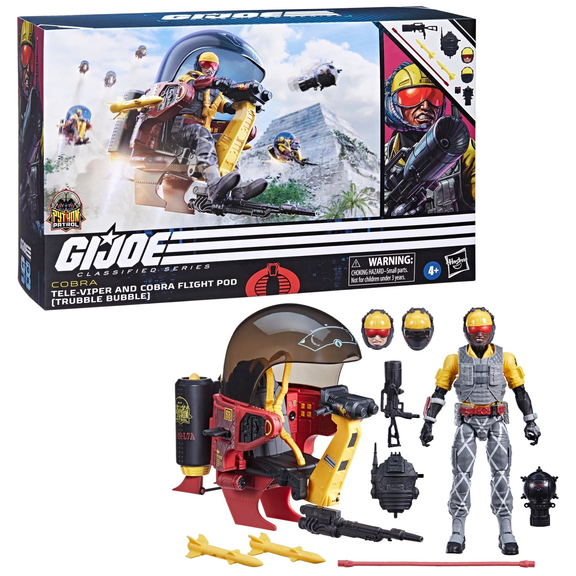 Hasbro - G.I. Joe Classified Series - Python Patrol: Tele-Viper &amp; Cobra Flight Pod (Trubble Bubble) - Marvelous Toys
