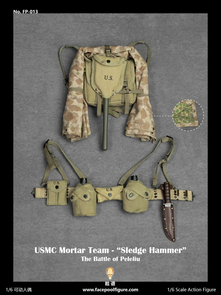 Facepoolfigure - FP-013A - The Battle of Peleliu - USMC Mortar Team &quot;Sledge Hammer&quot; (Standard Ver.) (1/6 Scale) - Marvelous Toys