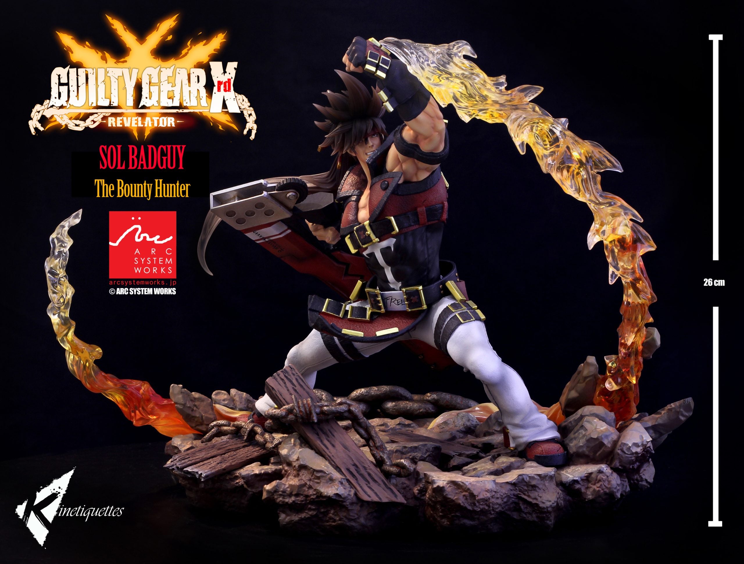 Kinetiquettes - Guilty Gear Xrd - Sol Badguy (ソル＝バッドガイ) –The Bounty Hunter (1/7 Scale) - Marvelous Toys