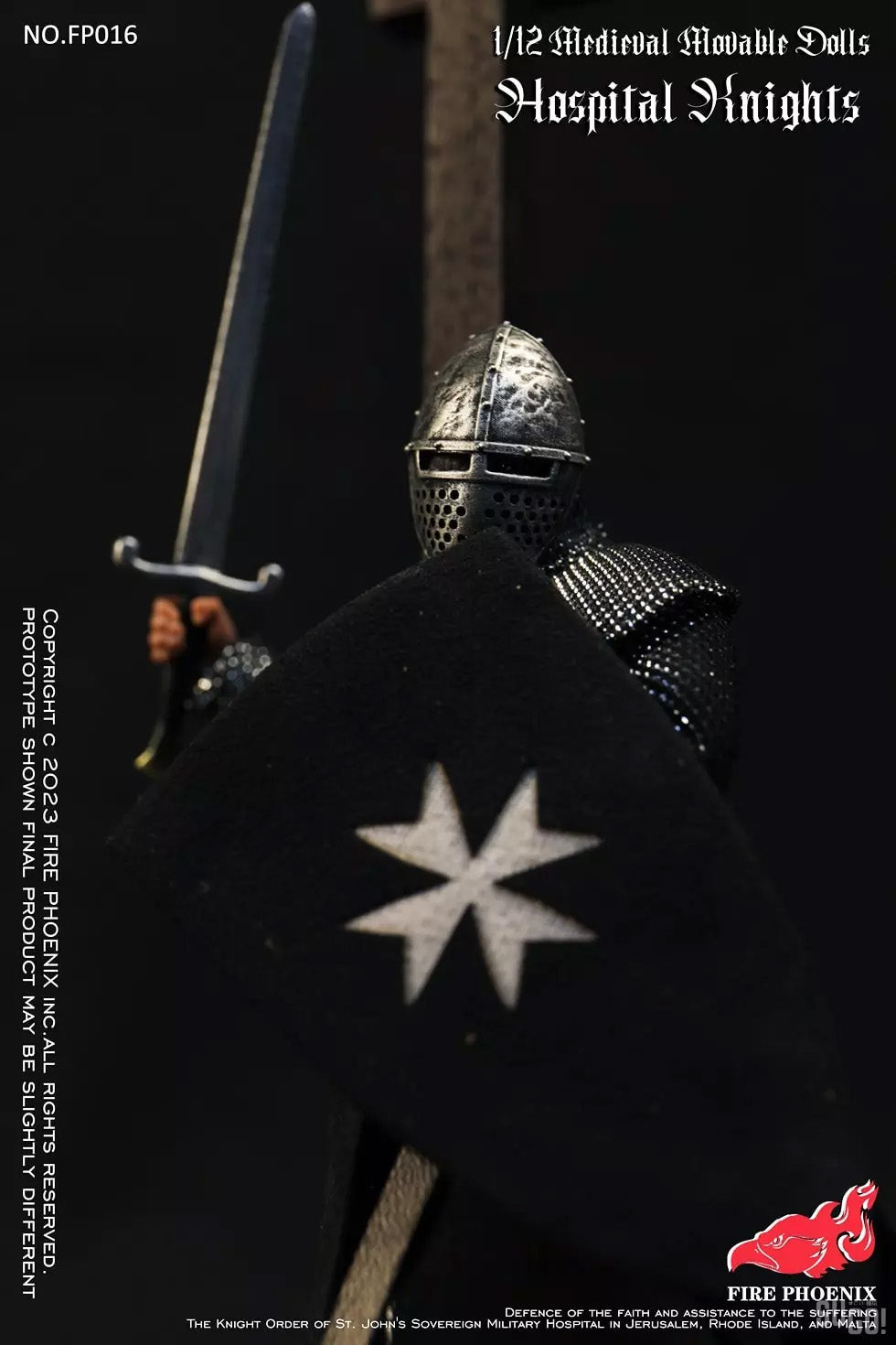 Fire Phoenix - FP019 - Teutonic Knight &amp; Hospital Knight (Set of 2) (1/12 Scale) - Marvelous Toys