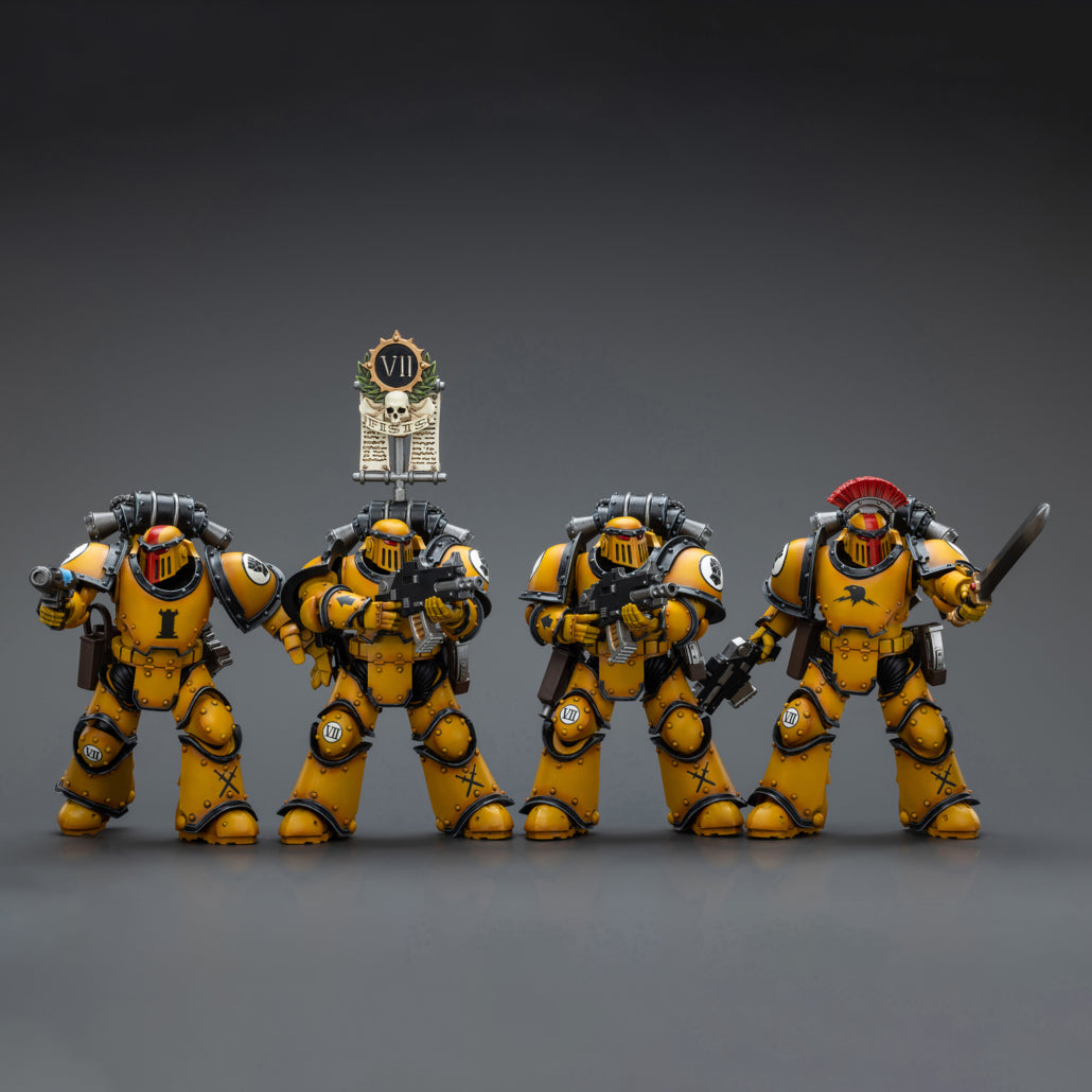 Joy Toy - JT9053 - Warhammer 40,000 - Imperial Fists - Legion MkIII Tactical Squad Legionary with Legion Vexilla (1/18 Scale) - Marvelous Toys