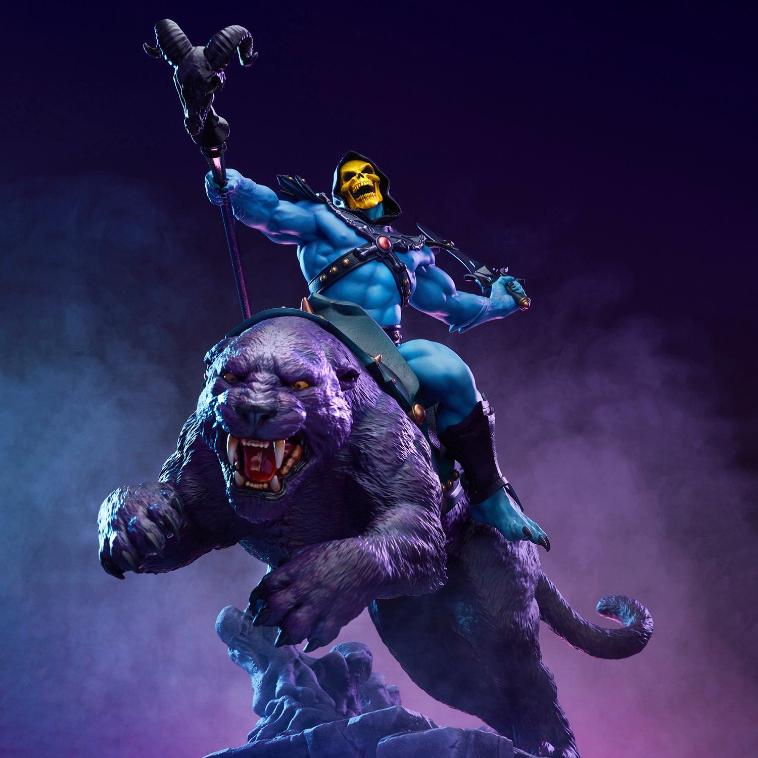 Tweeterhead - Masters of the Universe - Skeletor &amp; Panthor Classic Deluxe Maquette (1/6 Scale) - Marvelous Toys
