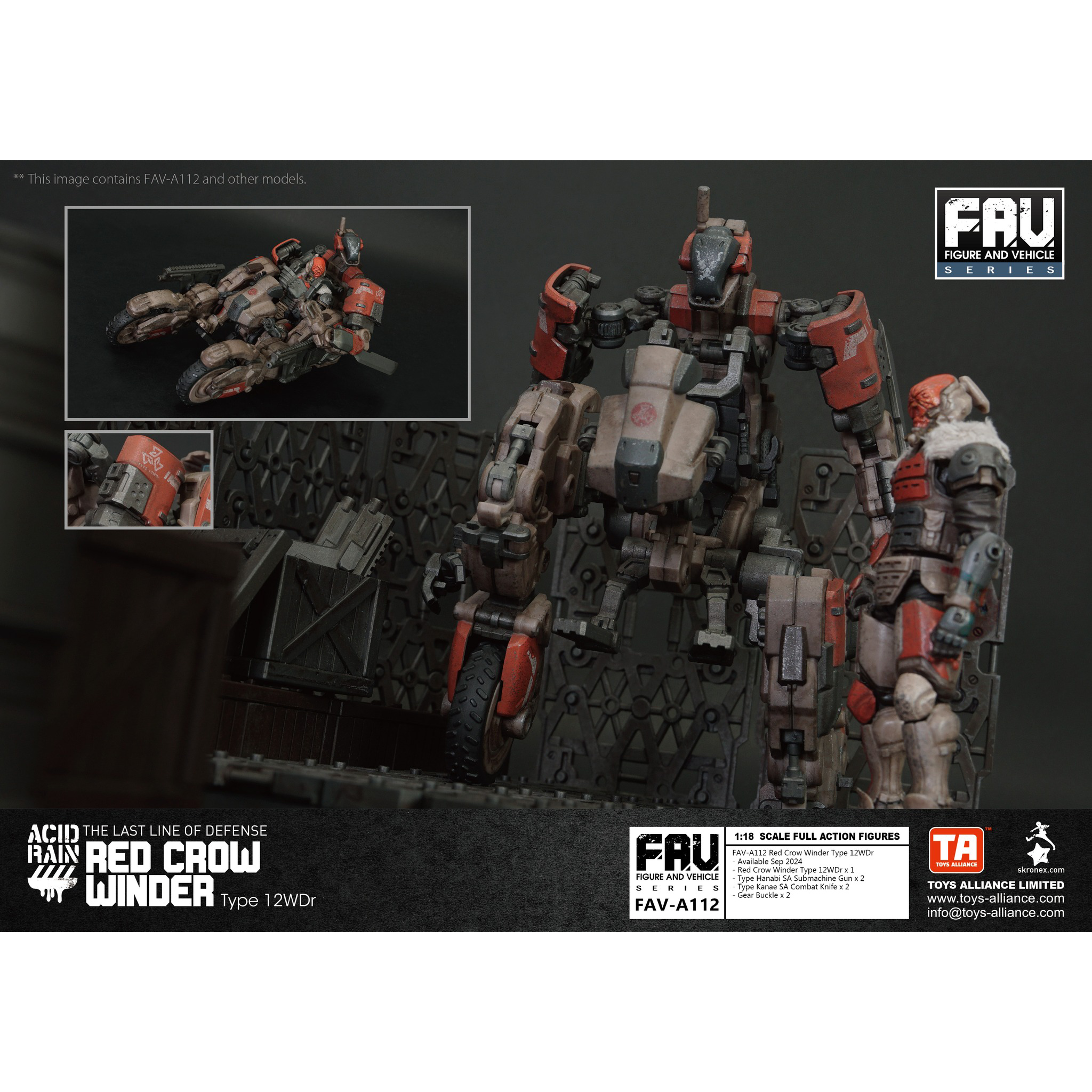 Toys Alliance - Acid Rain - FAV-A112 - Red Crow Winder Type 12WDr (1/18 Scale) - Marvelous Toys