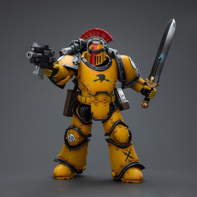 Joy Toy - JT9046 - Warhammer 40,000 - Imperial Fists - Legion MkIII Tactical Squad Sergeant with Power Sword (1/18 Scale) - Marvelous Toys