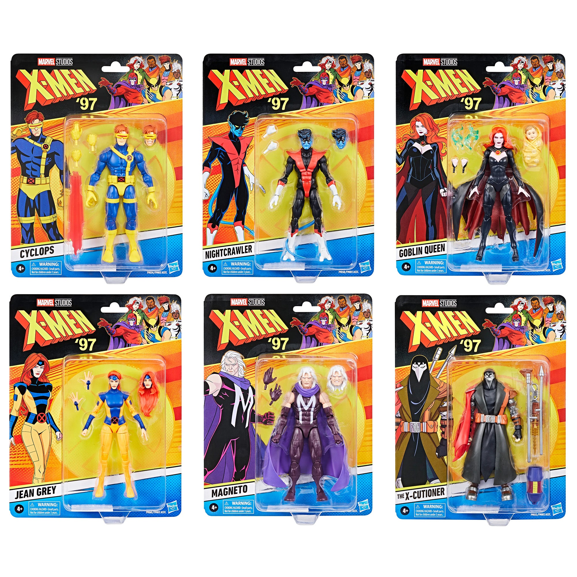 Hasbro - Marvel Legends - Retro Collection - X-Men '97 Cyclops, Goblin Queen, Jean Grey, Magneto, Nightcrawler, The X-cutioner (Carton of 6) (6") - Marvelous Toys