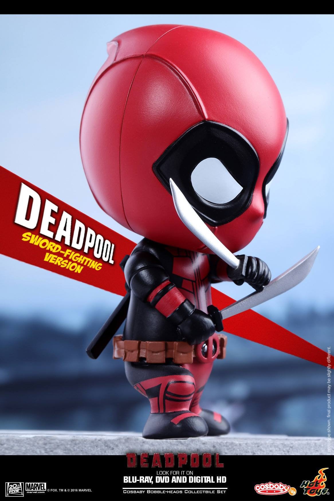 Hot Toys - COSB220 - Deadpool (Sword-Fighting Version) Cosbaby Bobble-Head - Marvelous Toys
