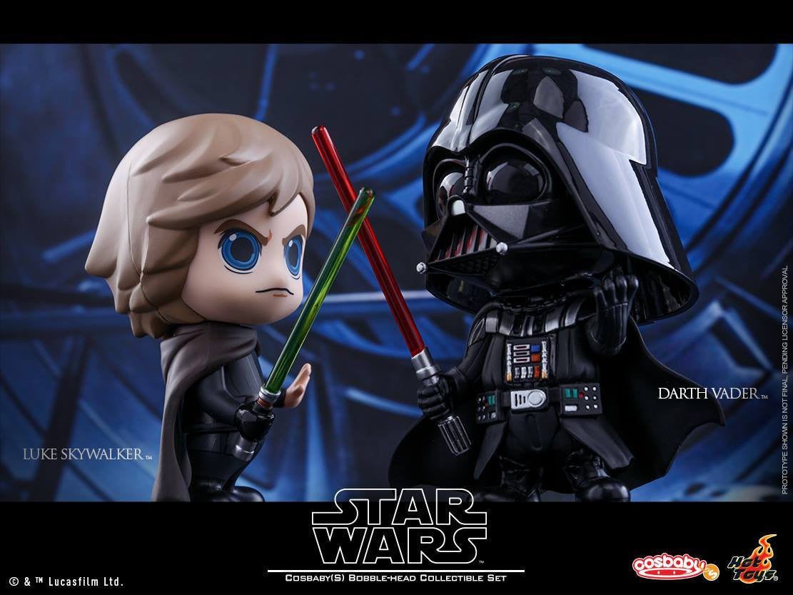 Hot Toys - COSB292 - Star Wars: Return of the Jedi - Luke Skywalker & Darth Vader Cosbaby Bobble-Head Collectible Set - Marvelous Toys
