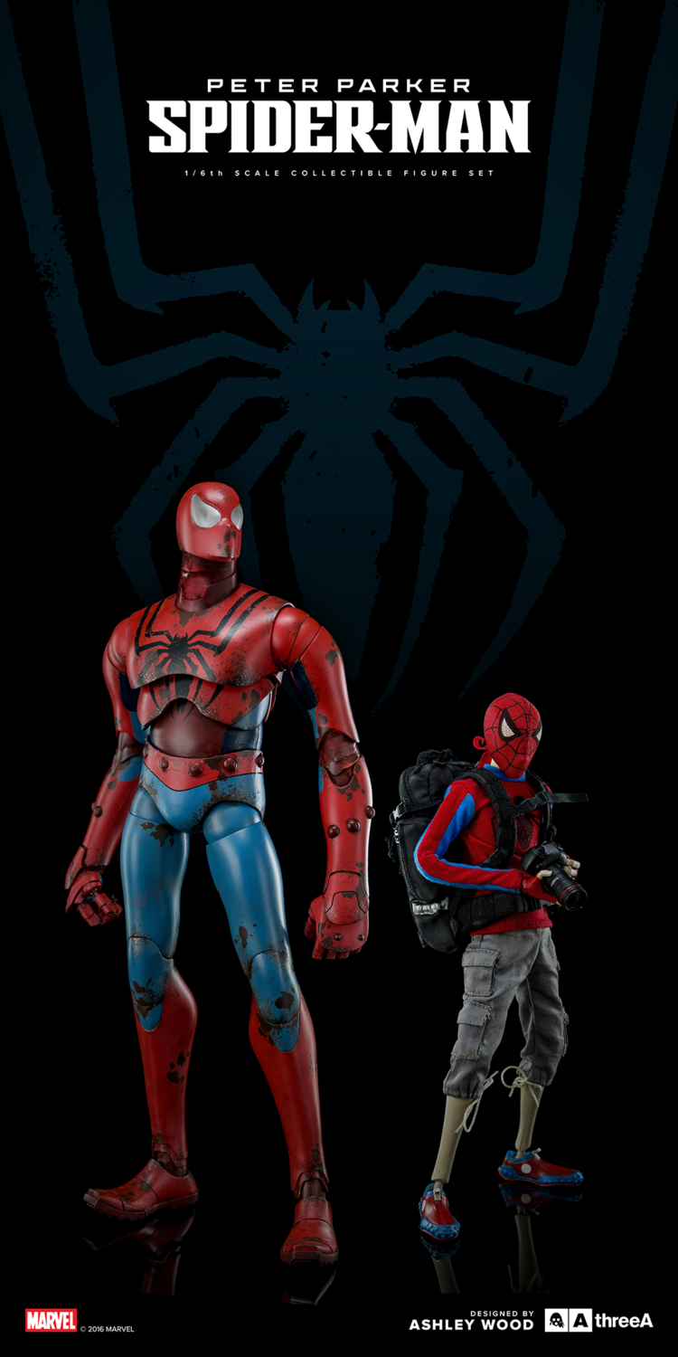 ThreeA - Marvel - Peter Parker and Spider-Man (Set of 2) - Marvelous Toys