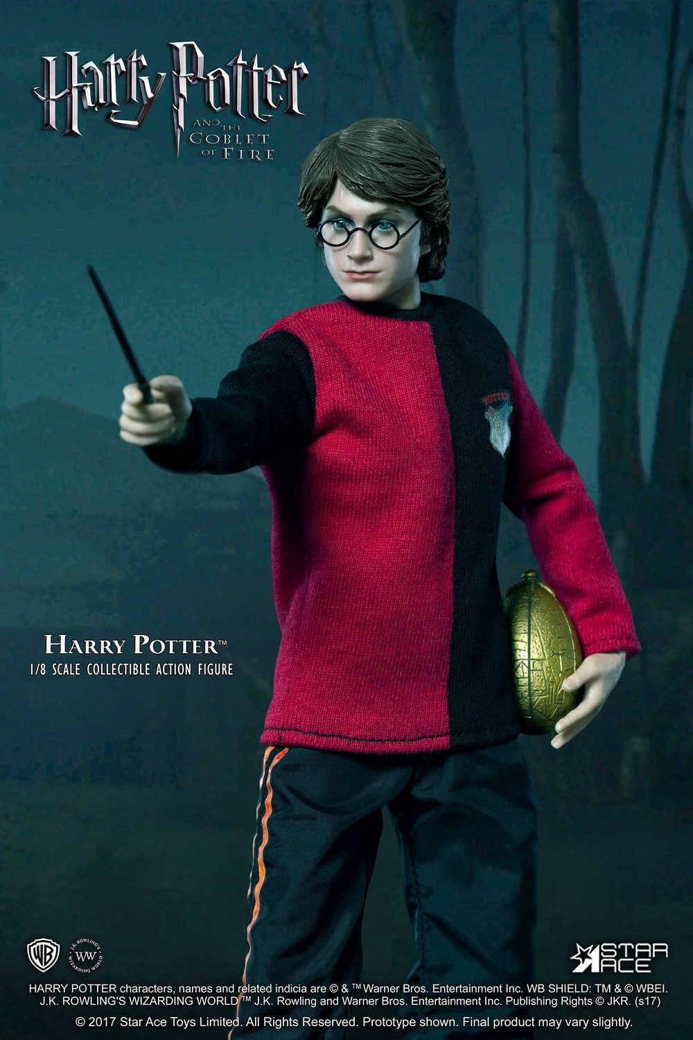 Star Ace Toys - SA8001C - Harry Potter and the Goblet of Fire - Harry Potter with Light Up Wand (Triwizard Tournament Last Game Version) - Marvelous Toys
