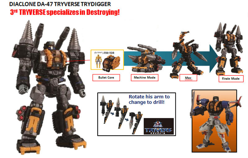 TakaraTomy - Diaclone - DA-47 - Triverse Tridigger - Marvelous Toys