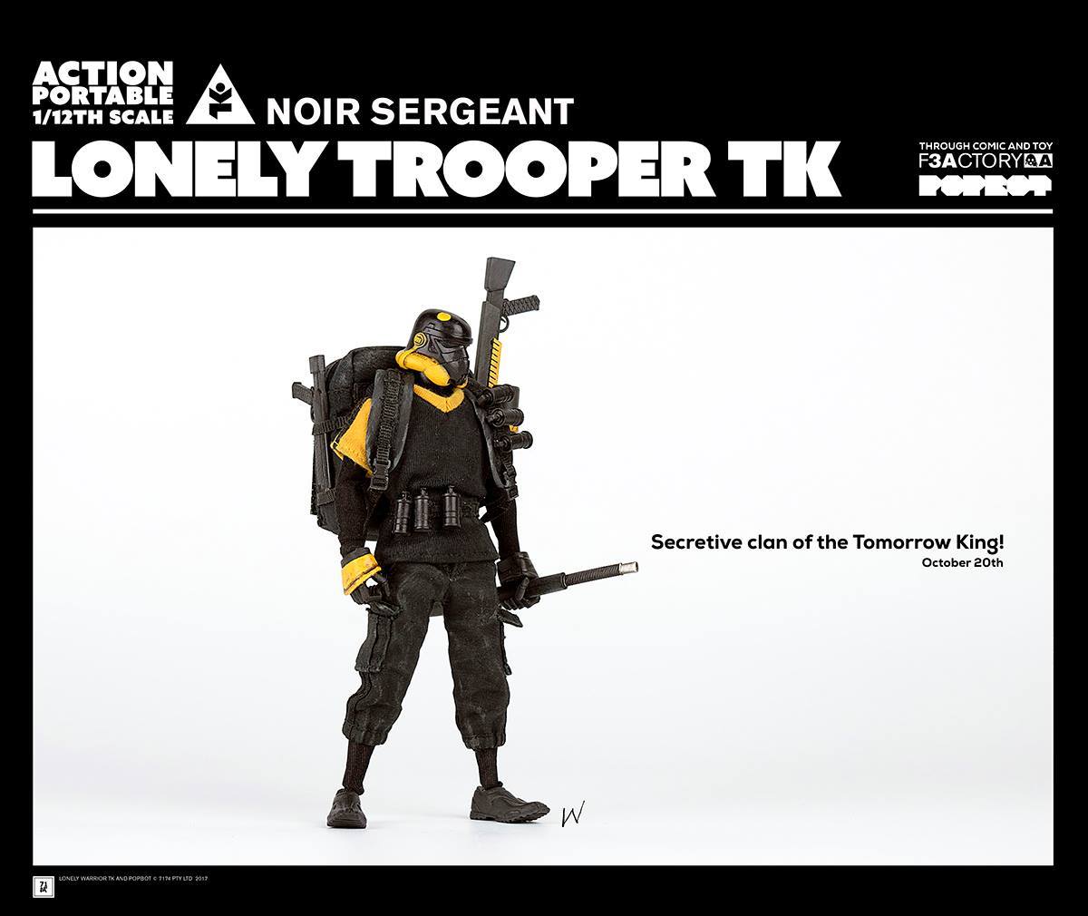 ThreeA - Action Portable by F3Actory - Lonely Trooper TK Noir Sergeant - Marvelous Toys