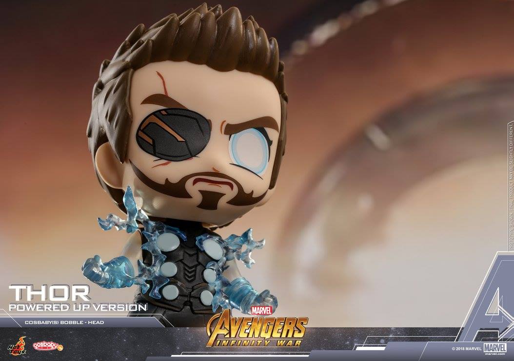 Hot Toys - COSB447 - Avengers: Infinity War - Thor (Powered Up Version) Cosbaby Bobble-Head - Marvelous Toys