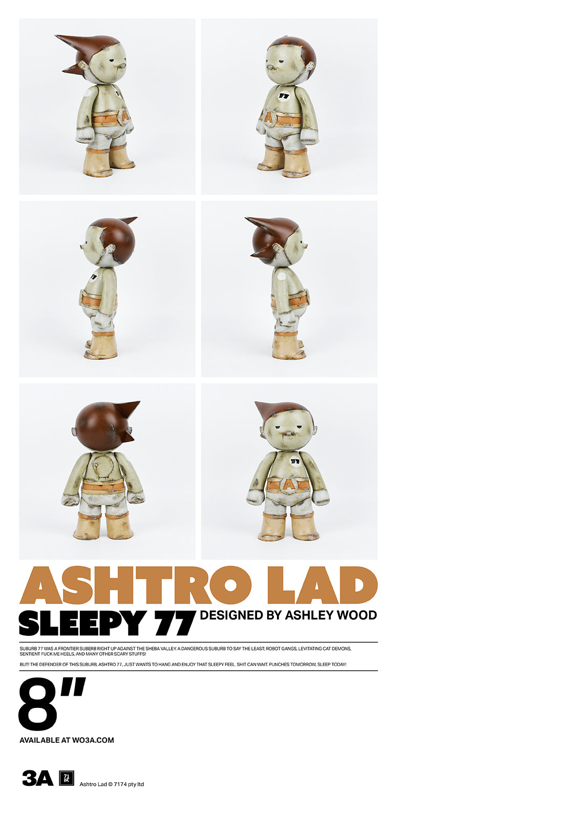 ThreeA - 8&quot; Ashtro Lad (Sleepy 77) - Marvelous Toys