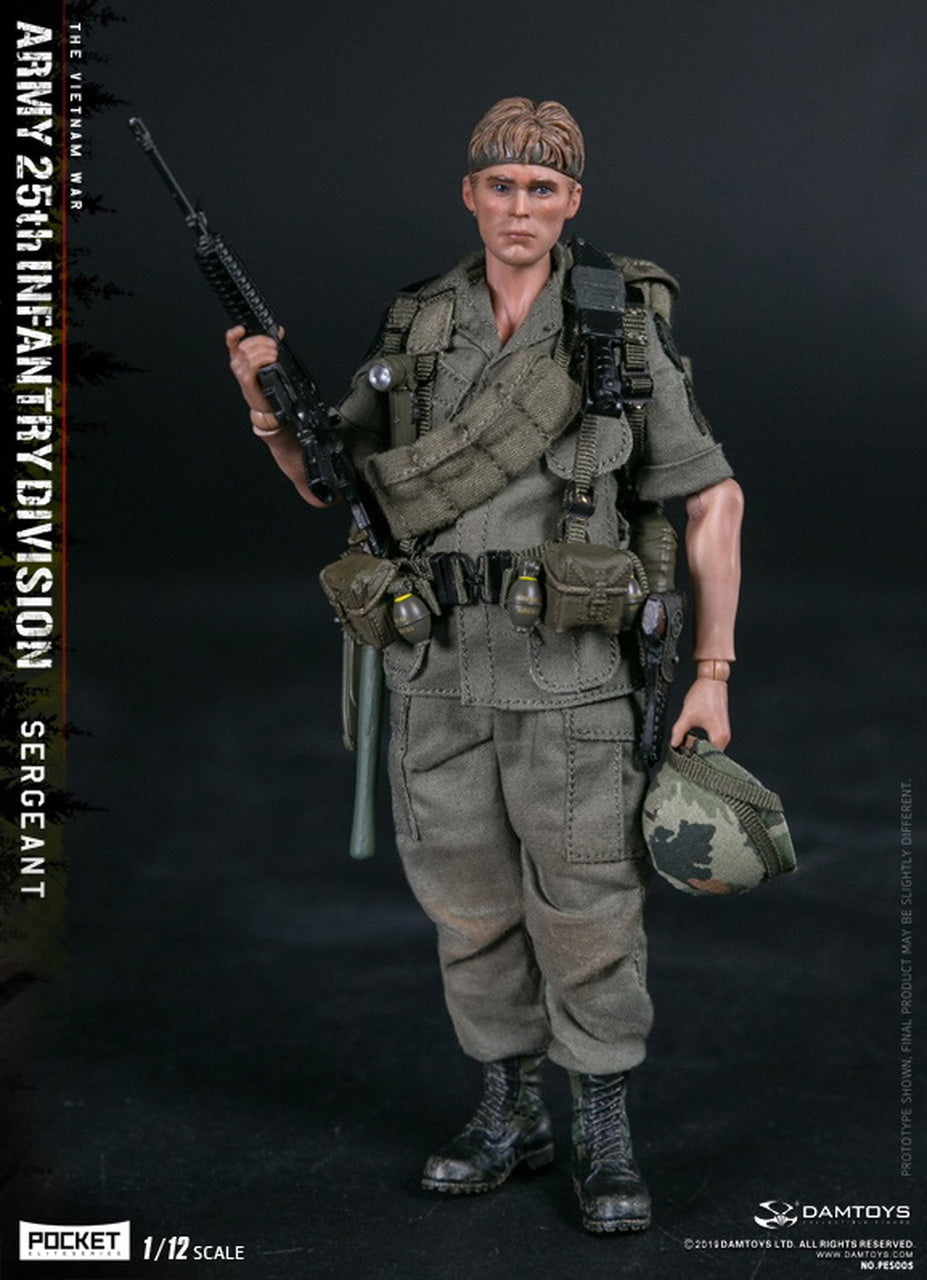 Dam Toys - Pocket Elite Series PES005 - Vietnam War - Army 25th Infantry Division - Sergeant (1/12 Scale) - Marvelous Toys