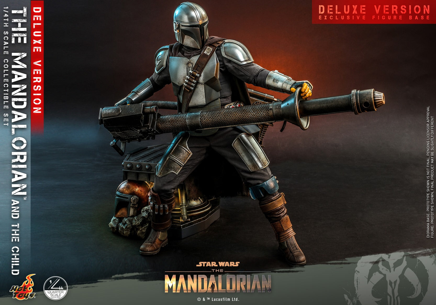 Hot Toys - QS017 - Star Wars: The Mandalorian - The Mandalorian &amp; The Child (Deluxe Ver.) (1/4 Scale) - Marvelous Toys