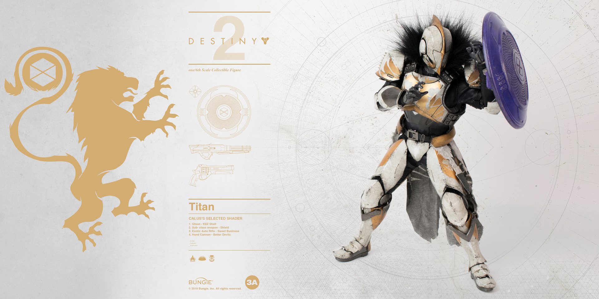 ThreeA - Destiny 2 - Titan (Calus&#39;s Selected Shader) (1/6 Scale) - Marvelous Toys