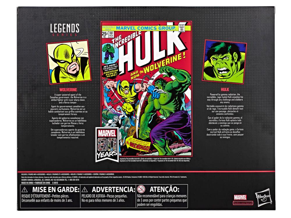 Hasbro - Marvel Legends - Marvel Comics 80th Anniversary - Hulk vs Wolverine - Marvelous Toys