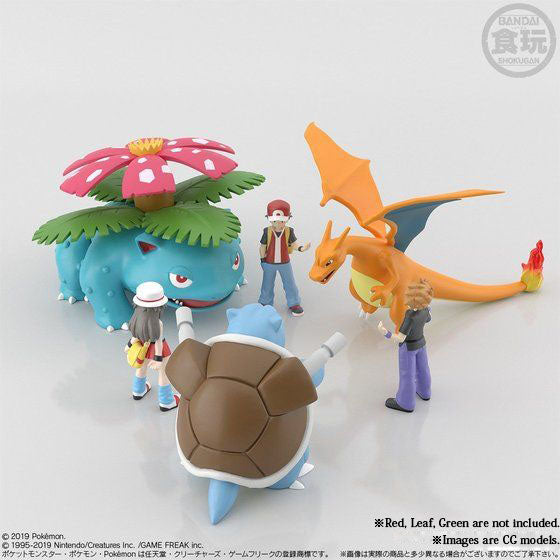Bandai - Shokugan - Pokemon Scale World - Kanto Region - Professor Oak Set (Charizard, Blastoise &amp; Venusaur) - Marvelous Toys