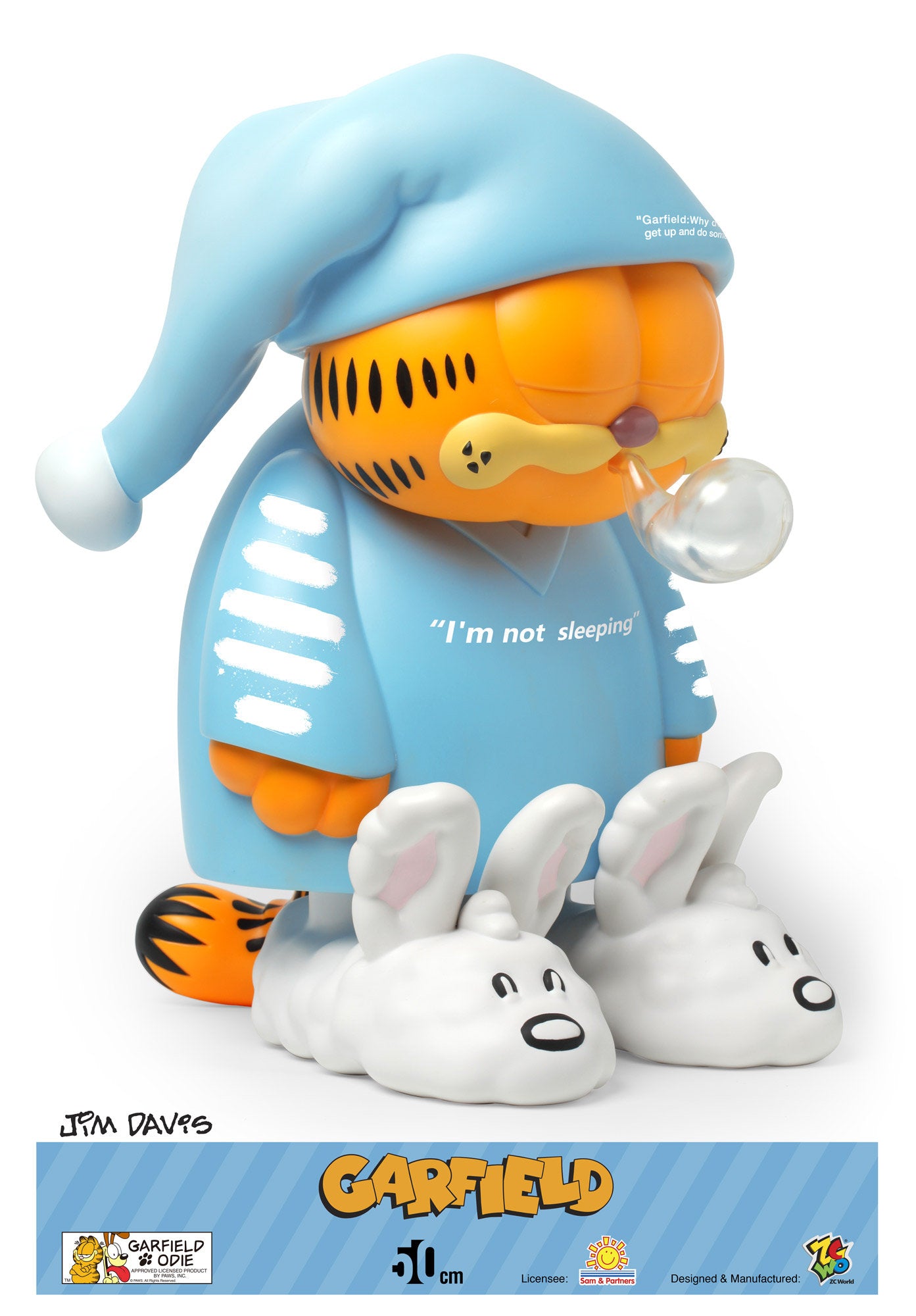 ZC World - Jumbo Size 50cm - Garfield - &quot;I am not Sleeping&quot; - Marvelous Toys