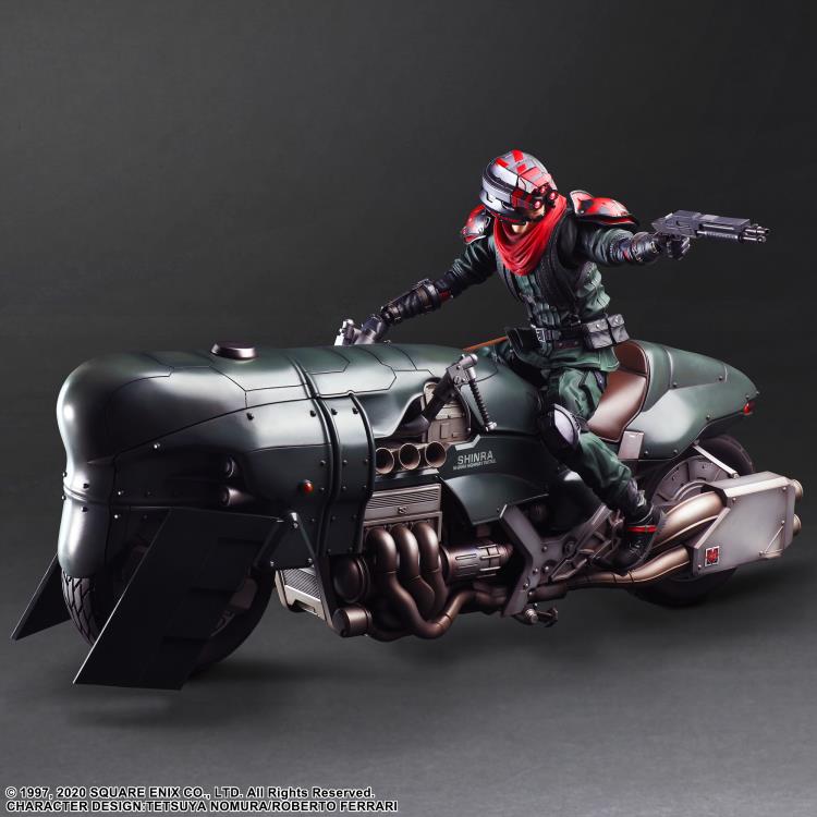 Square Enix - Play Arts Kai - Final Fantasy VII: Remake - Shinra Elite Security Officer & Motorcycle Set - Marvelous Toys