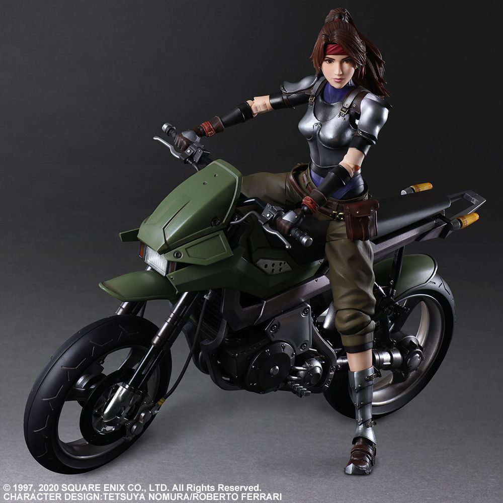 Square Enix - Play Arts Kai - Final Fantasy VII Remake - Jessie &amp; Motorcycle Set - Marvelous Toys