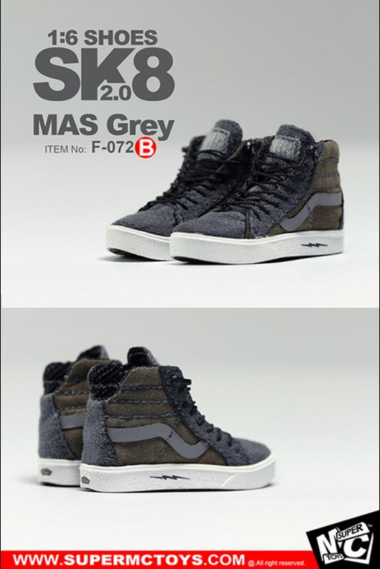 MC Toys - Sk8 Shoes 2.0 (MAS Grey) (1/6 Scale) - Marvelous Toys