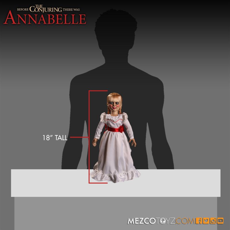 Mezco - MDS Roto Plush - Scaled Prop Replica - The Conjuring - Annabelle Doll - Marvelous Toys