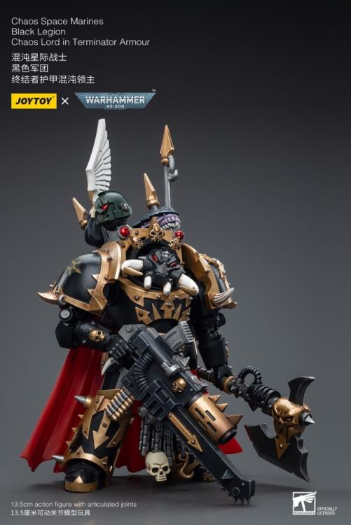 Joy Toy - JT6489 - Warhammer 40,000 - Chaos Space Marines: Black Legion Chaos Lord in Terminator Armor (1/18 Scale)