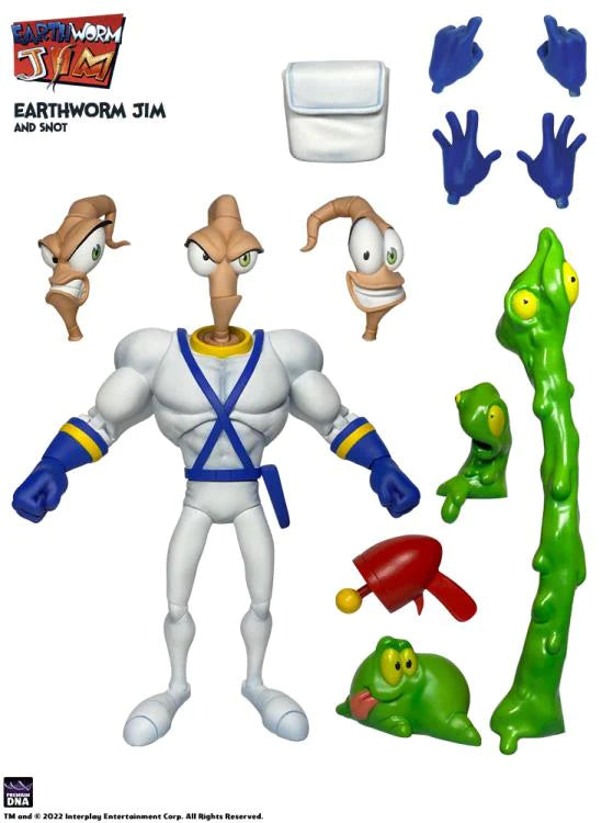 Premium DNA - Earthworm Jim - Wave 1 - Earthworm Jim + Snot - Marvelous Toys