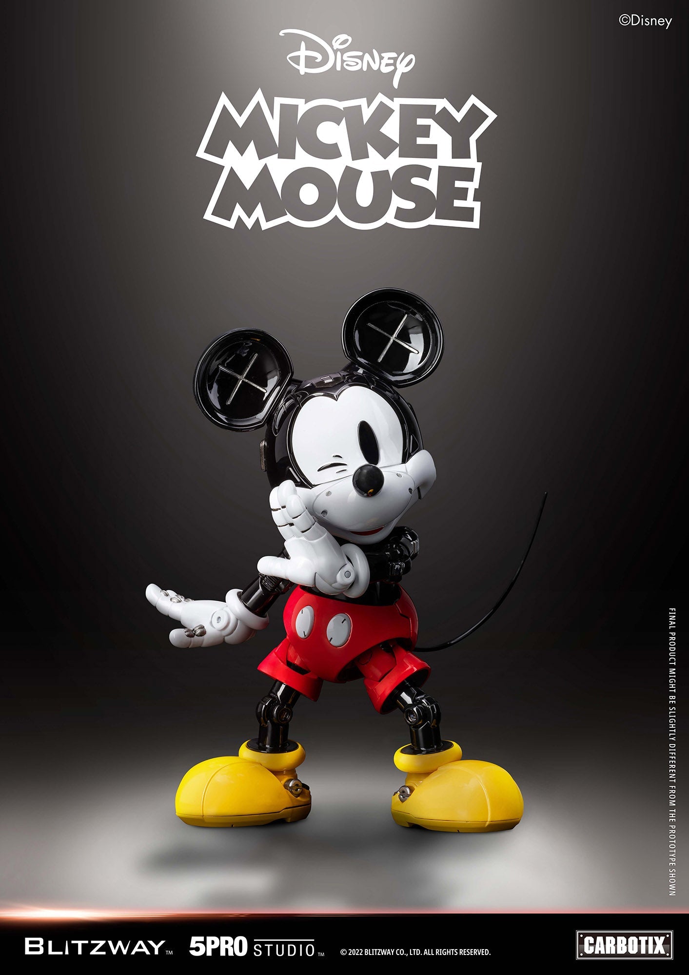 Blitzway x 5Pro Studio - Carbotix Series - Disney&#39;s Mickey Mouse - Marvelous Toys