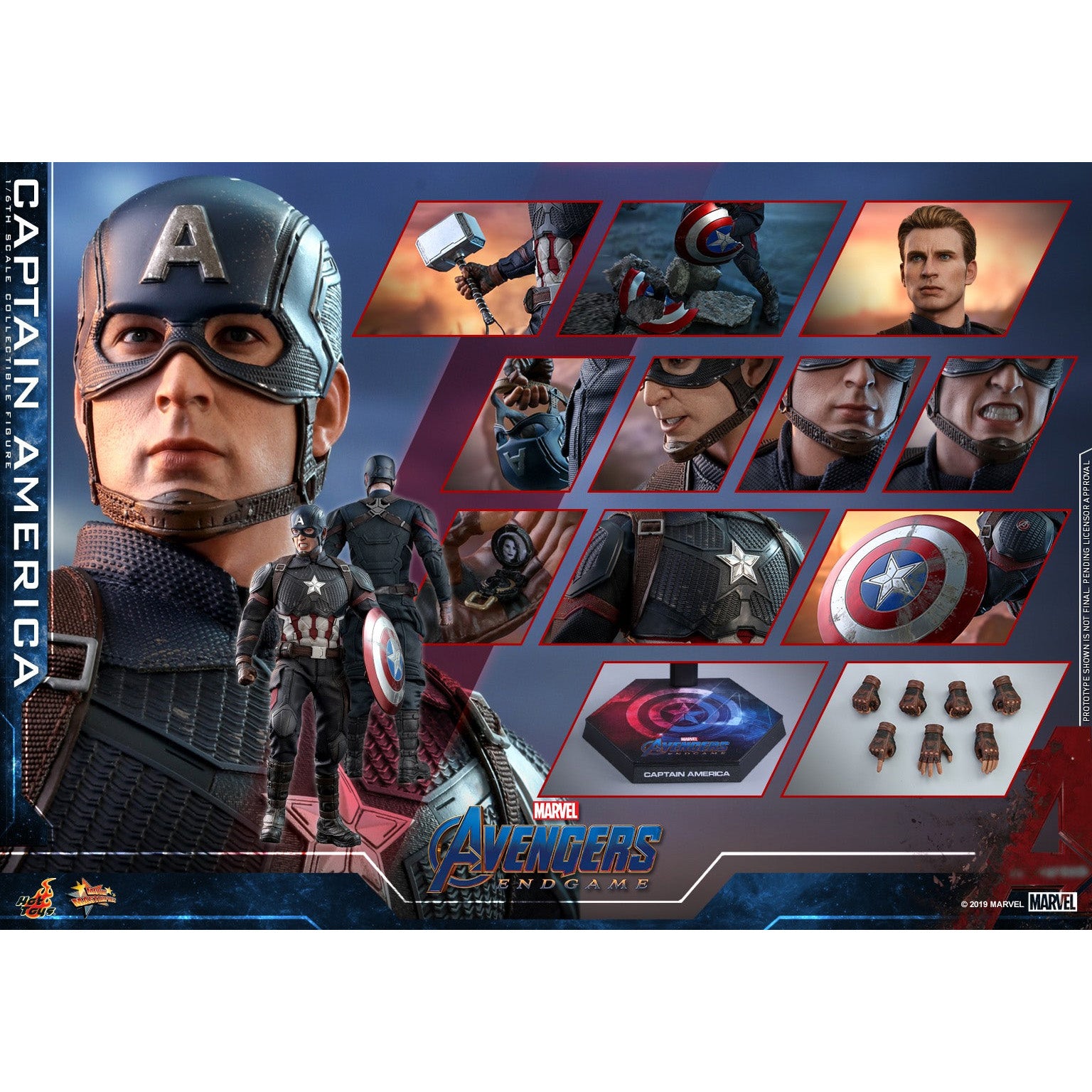 (IN STOCK) Hot Toys - MMS536 - Avengers: Endgame - Captain America