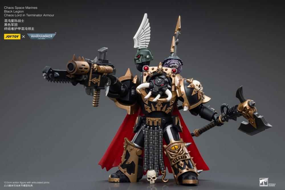 Joy Toy - JT6489 - Warhammer 40,000 - Chaos Space Marines: Black Legion Chaos Lord in Terminator Armor (1/18 Scale)