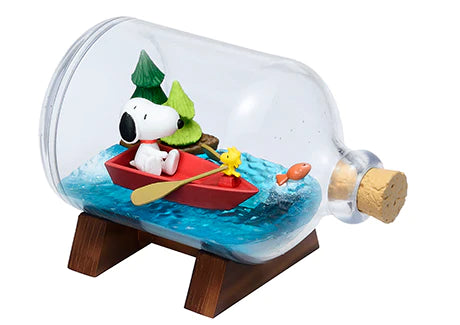 Re-Ment - Peanuts - Snoopy &amp; Woodstock: Terrarium on Vacation (Box of 6) (Reissue) - Marvelous Toys