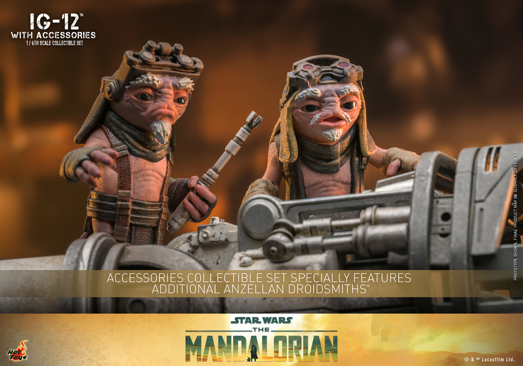 Hot Toys - TMS105 - Star Wars: The Mandalorian - IG-12 with Accessories Set - Marvelous Toys
