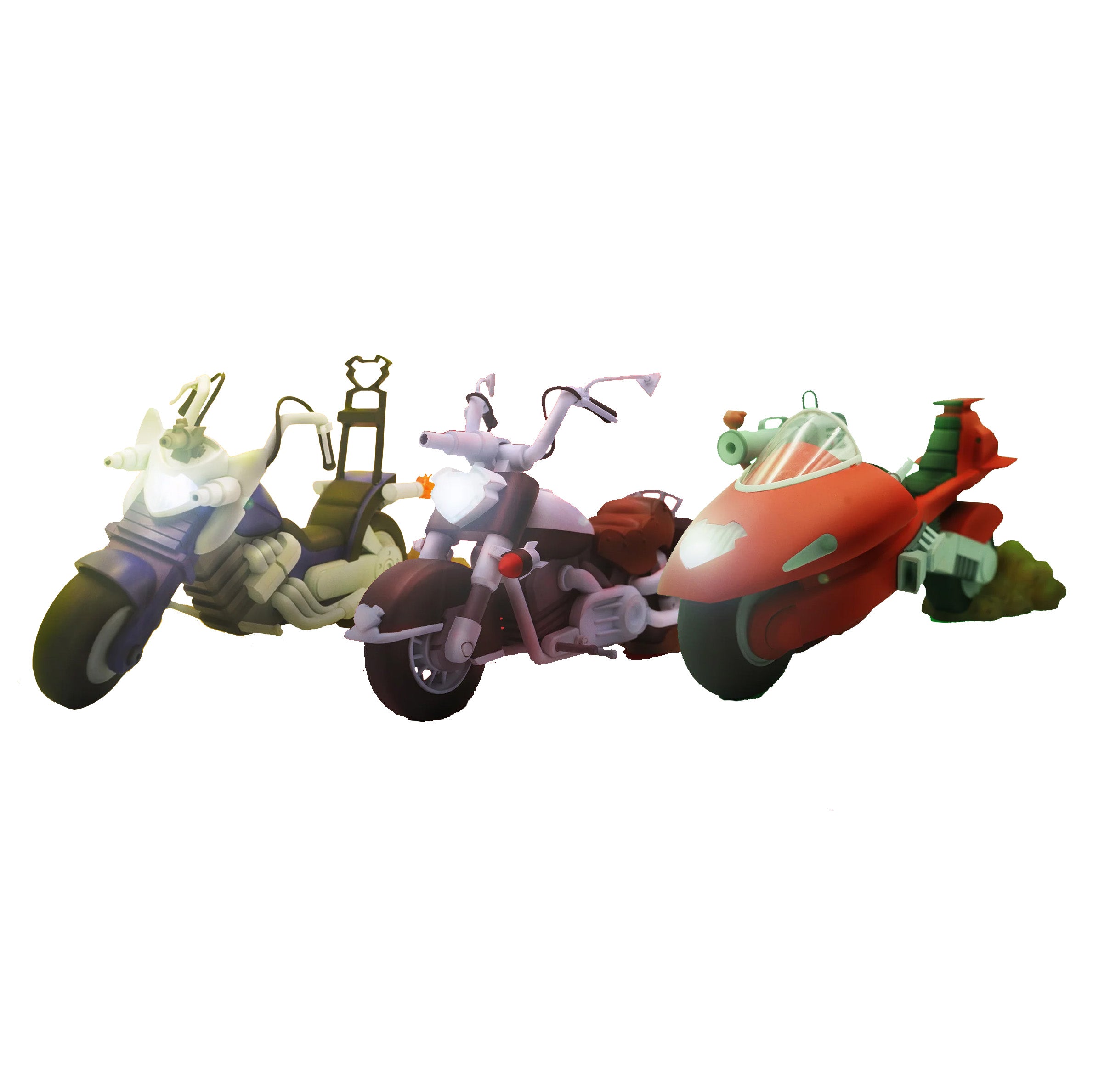 Nacelle - Biker Mice from Mars - Modo, Throttle, Vinnie Figures &amp; Bikes Set - Marvelous Toys