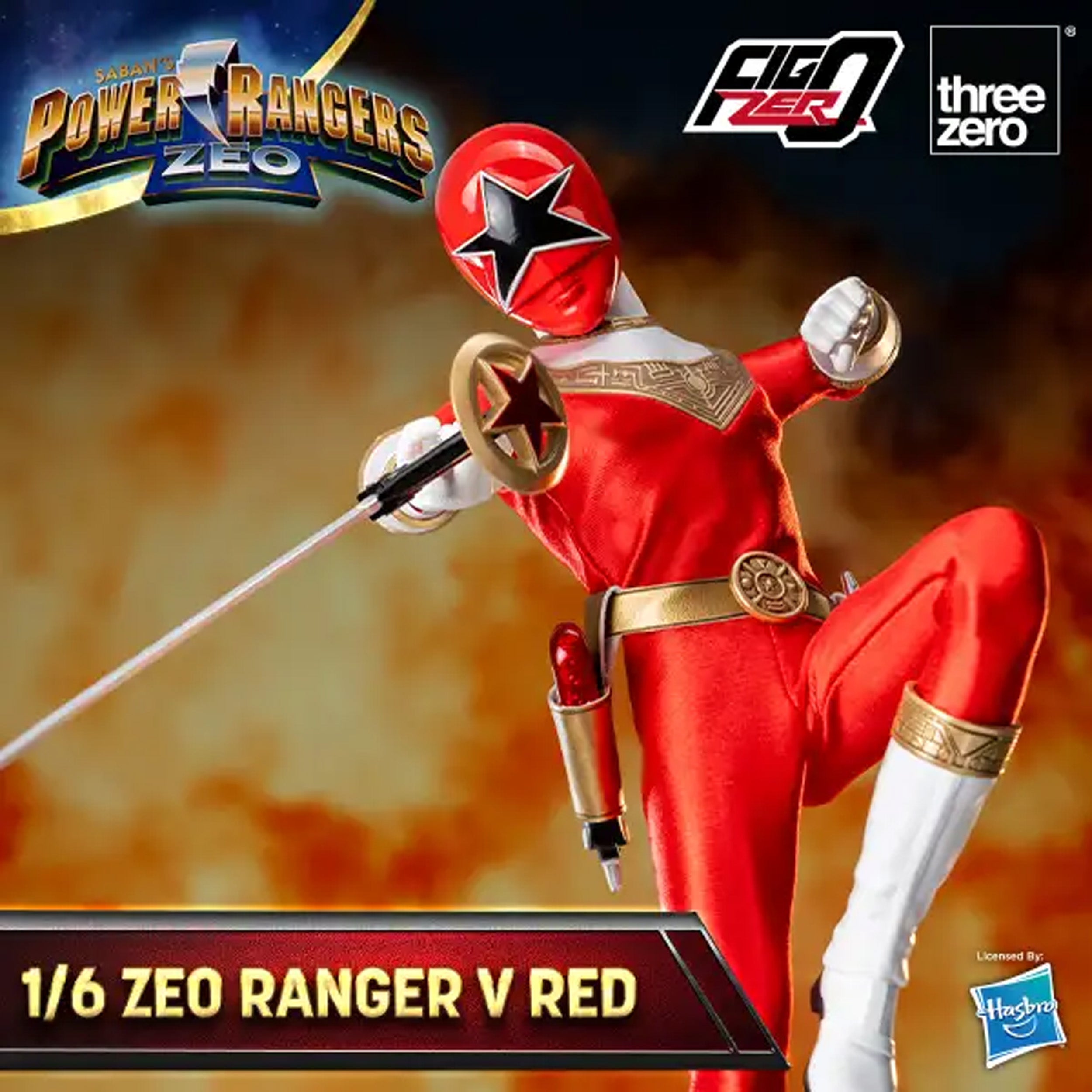 threezero - FigZero - Power Rangers Zeo - Zeo Ranger V Red (1/6 Scale) - Marvelous Toys