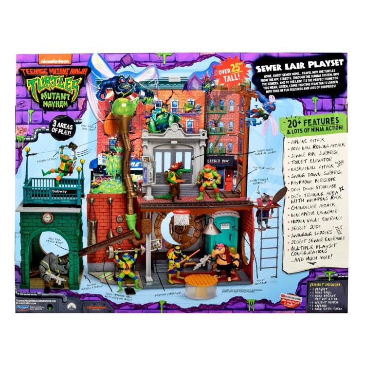 Playmates Toys - Teenage Mutant Ninja Turtles: Mutant Mayhem - Sewer Lair Playset - Marvelous Toys