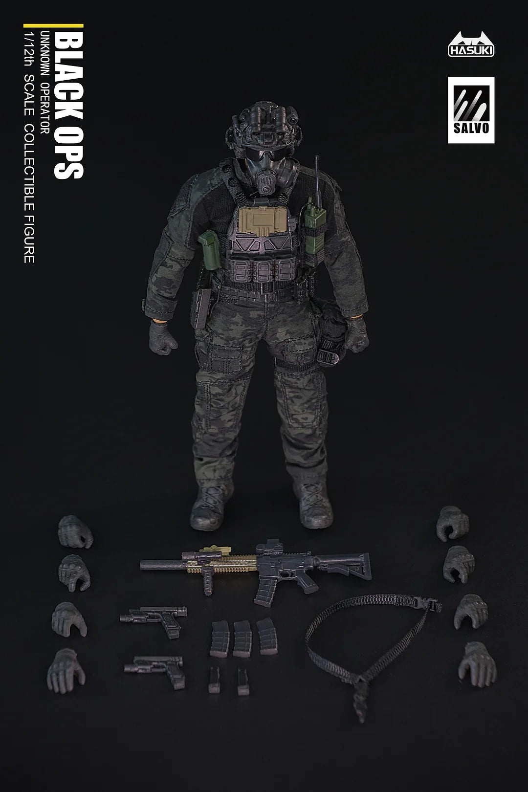 Hasuki - Salvo SA01 - Black Ops: Unknown Operator (1/12 Scale) - Marvelous Toys