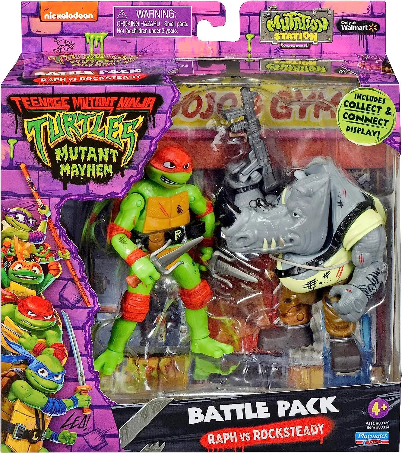 Playmates Toys - Teenage Mutant Ninja Turtles: Mutant Mayhem - Raph vs. Rocksteady Battle Pack