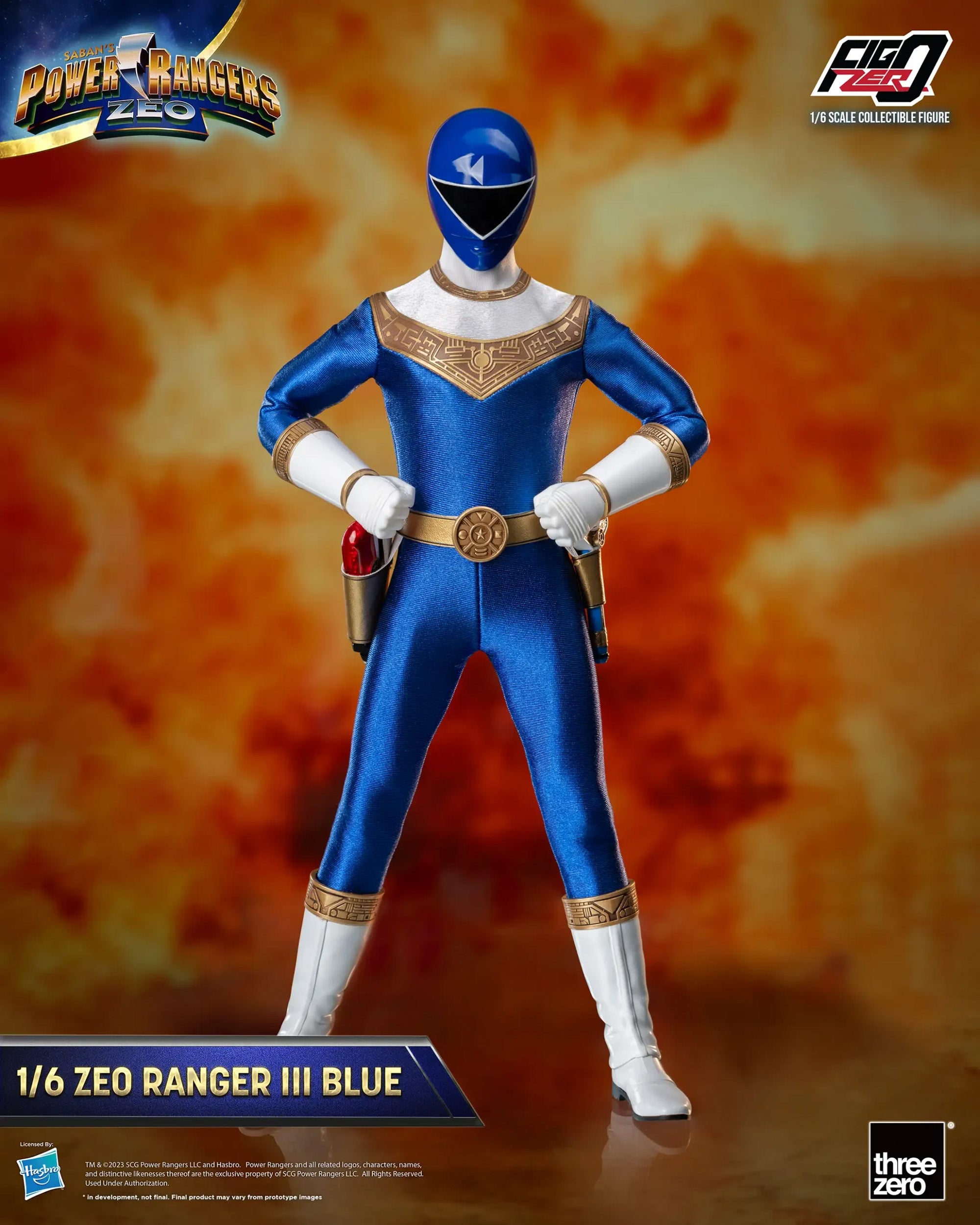 threezero - FigZero - Power Rangers Zeo - Zeo Ranger III Blue (1/6 Scale) - Marvelous Toys