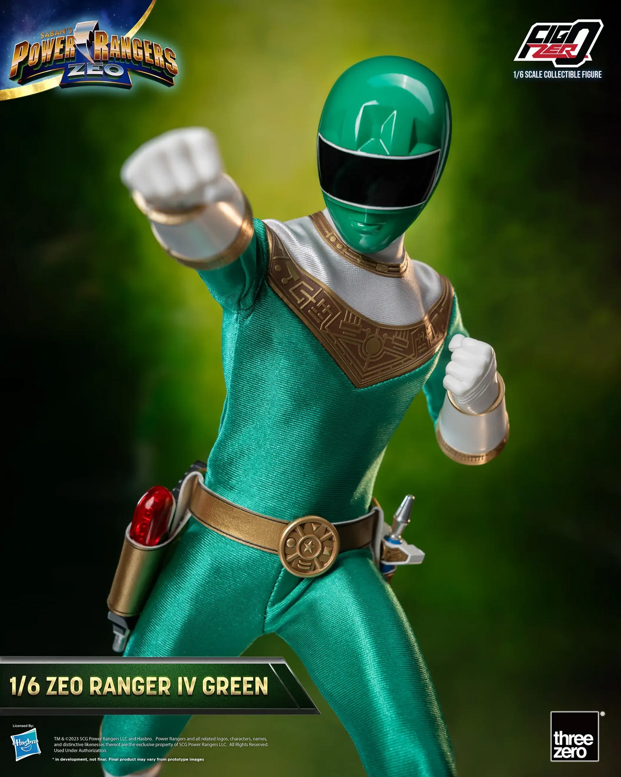threezero - FigZero - Power Rangers Zeo - Zeo Ranger IV Green (1/6 Scale) - Marvelous Toys